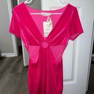 Urban outfitters hot pink cutout dress
